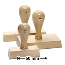 Wooden hand stamps - width: 60 mm